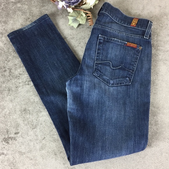 7 For All Mankind Denim - 7 For All Mankind Roxanne Destroyed Jeans Size 28